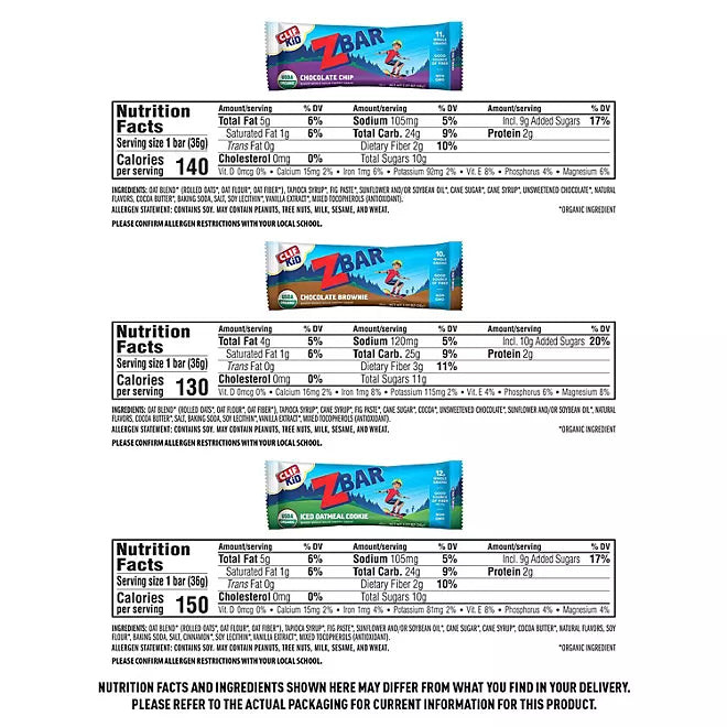 CLIF Kid ZBar 1.27 oz (Box of 36)