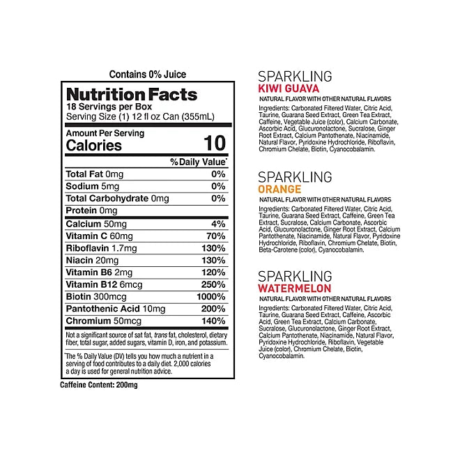 Celsius Variety Energy Drink 12 fl oz (Pack of 18)