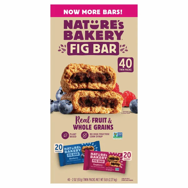 Nature's Bakery Assorted Fig Bars 40 pieces of 56.7 g