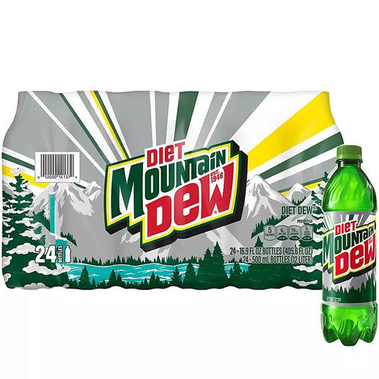 Diet Mountain Dew 16.9oz (Pack of 24)
