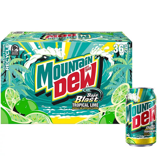 Mountain Dew Baja Blast 12oz (Pack of 36)