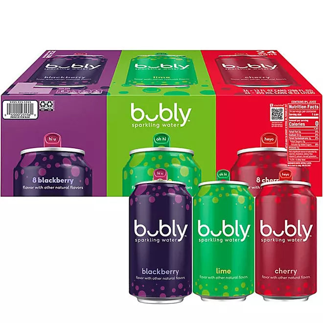 Bubly Sparkling Water 12oz (Pack of 24)