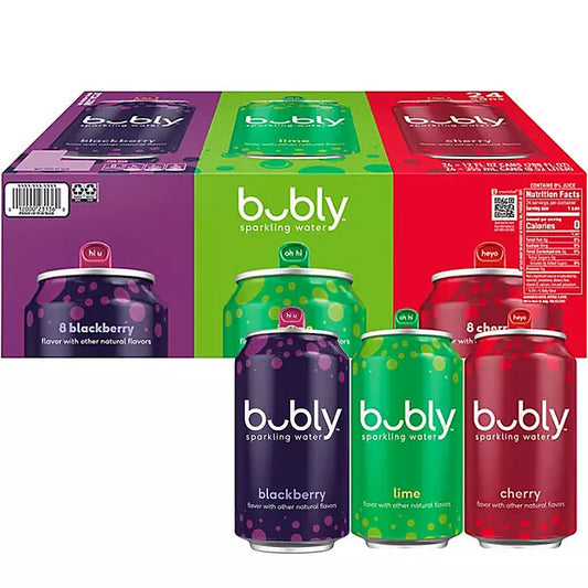 Bubly Sparkling Water 12oz (Pack of 24)