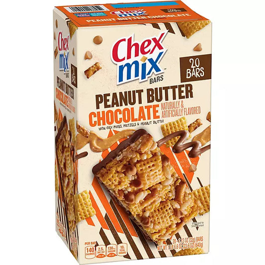 Chex Mix Peanut Butter Chocolate Bars (Box of 20)