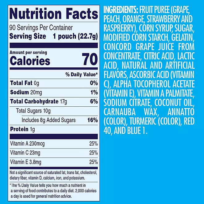 Welch's Mixed Fruit Snack 0.8 oz (Box of 90)