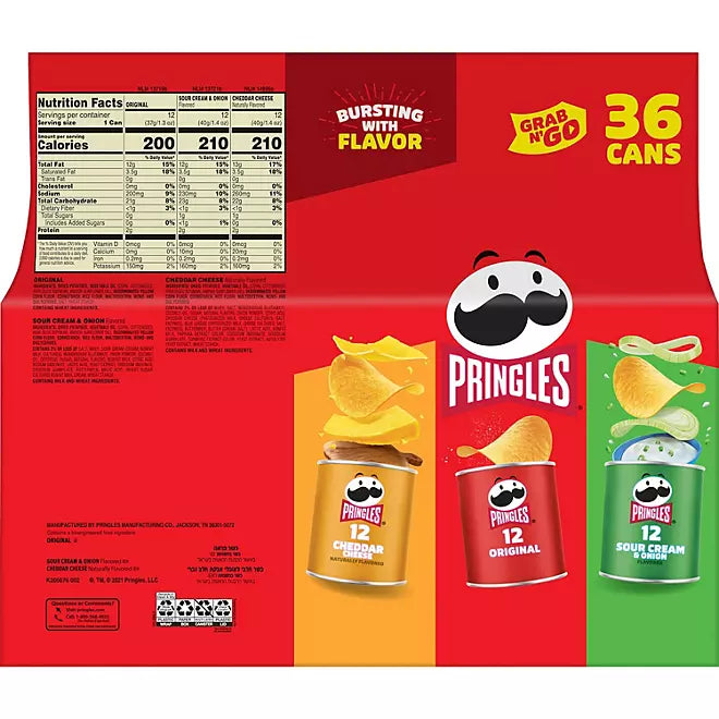 Pringles Variety 1.4oz (Pack of 36)