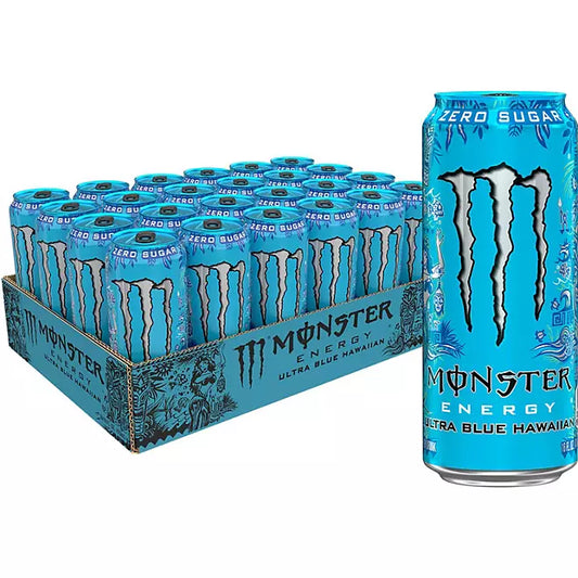 Monster Energy Ultra Blue Hawaiian, 16 oz (Pack of 24).