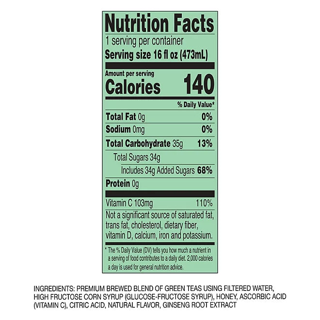 Arizona Green Tea 16oz (Pack of 24)