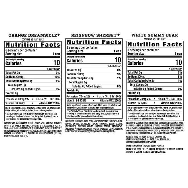 Reign Total Body Energy Variety 16 oz (Pack of 24)