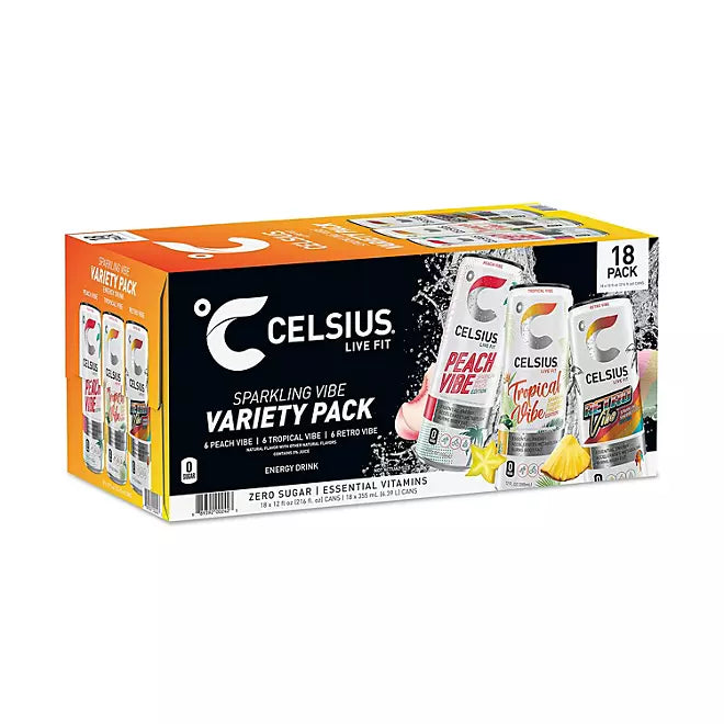 Celsius Live Energy Variety 12 fl. oz (Pack of 18)