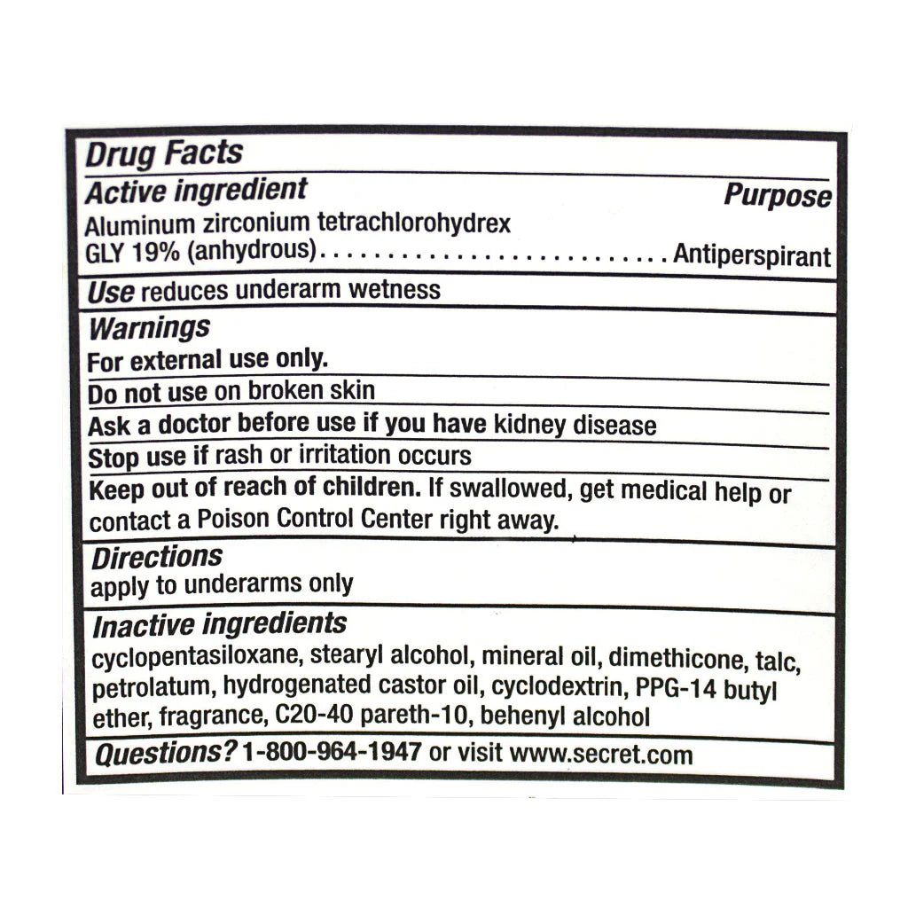 Secret Women Outlast Deodorant Carded (0.5 oz)