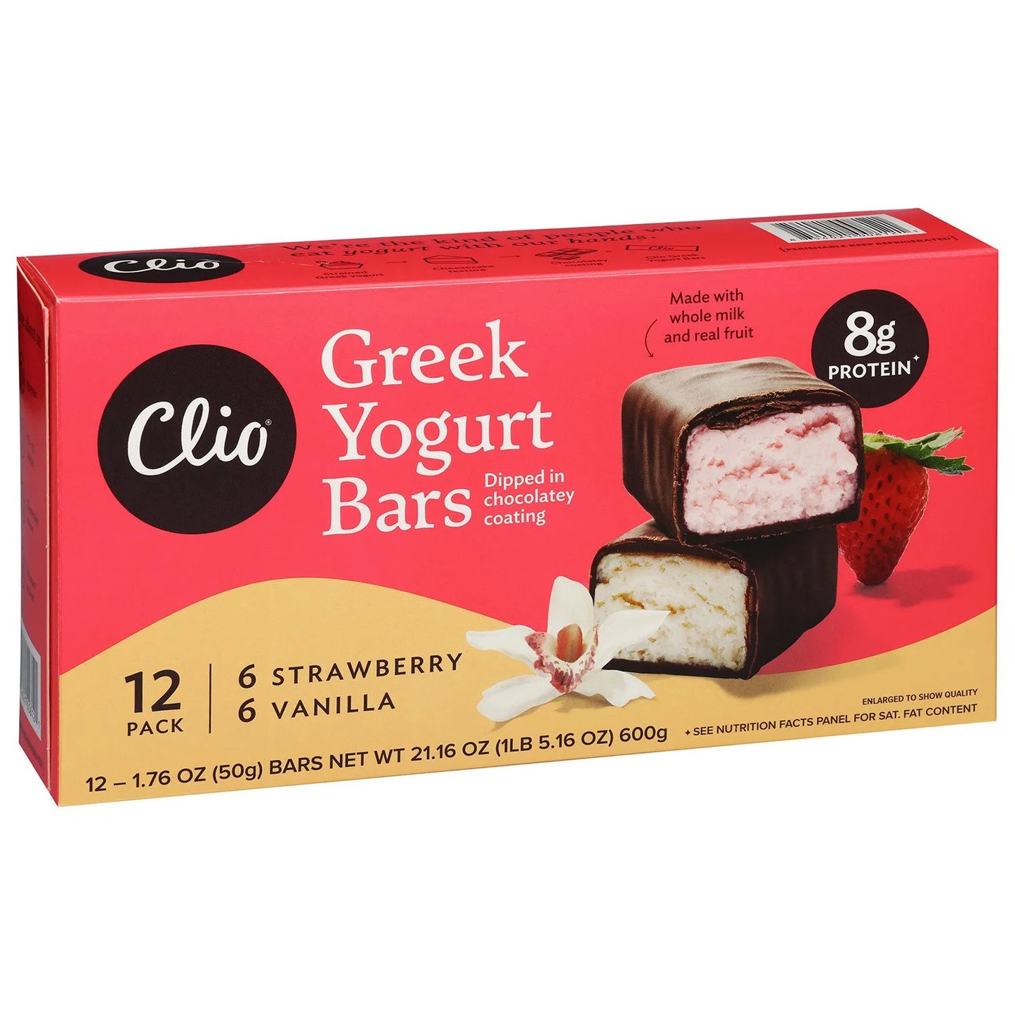 Clio Greek Yogurt Bar (Pack of 24)