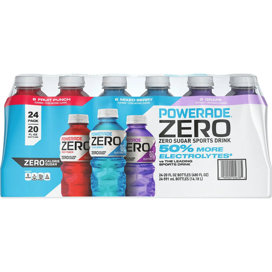POWERADE ZERO Variety 20oz (Pack of 24)