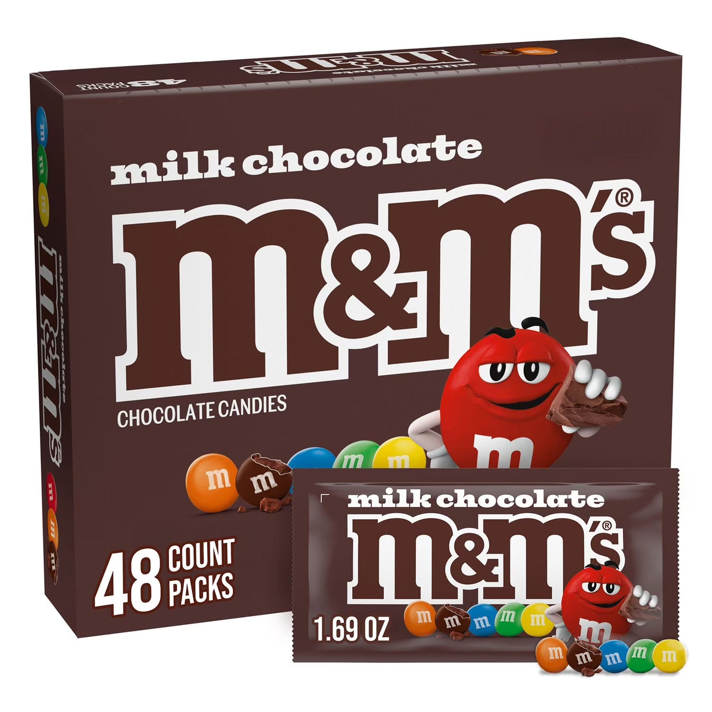 M&M'S Milk Chocolate Full Size 1.69oz (Box of 48)
