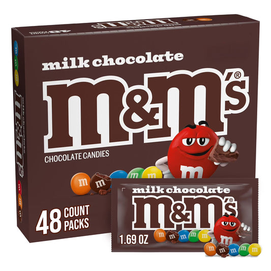 M&M'S Milk Chocolate Full Size 1.69oz (Box of 48)