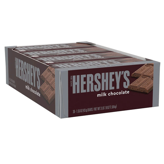 HERSHEY'S Milk Chocolate Bars (Box of 36)