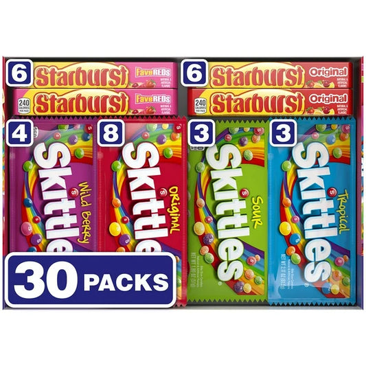 Starburst & Skittles Variety (Box of 30)