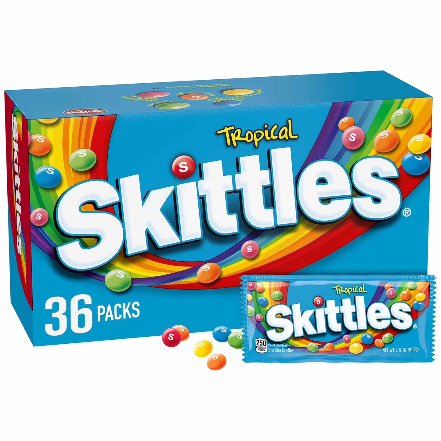 Skittles Tropical Fruity 2.17oz (Box of 36)