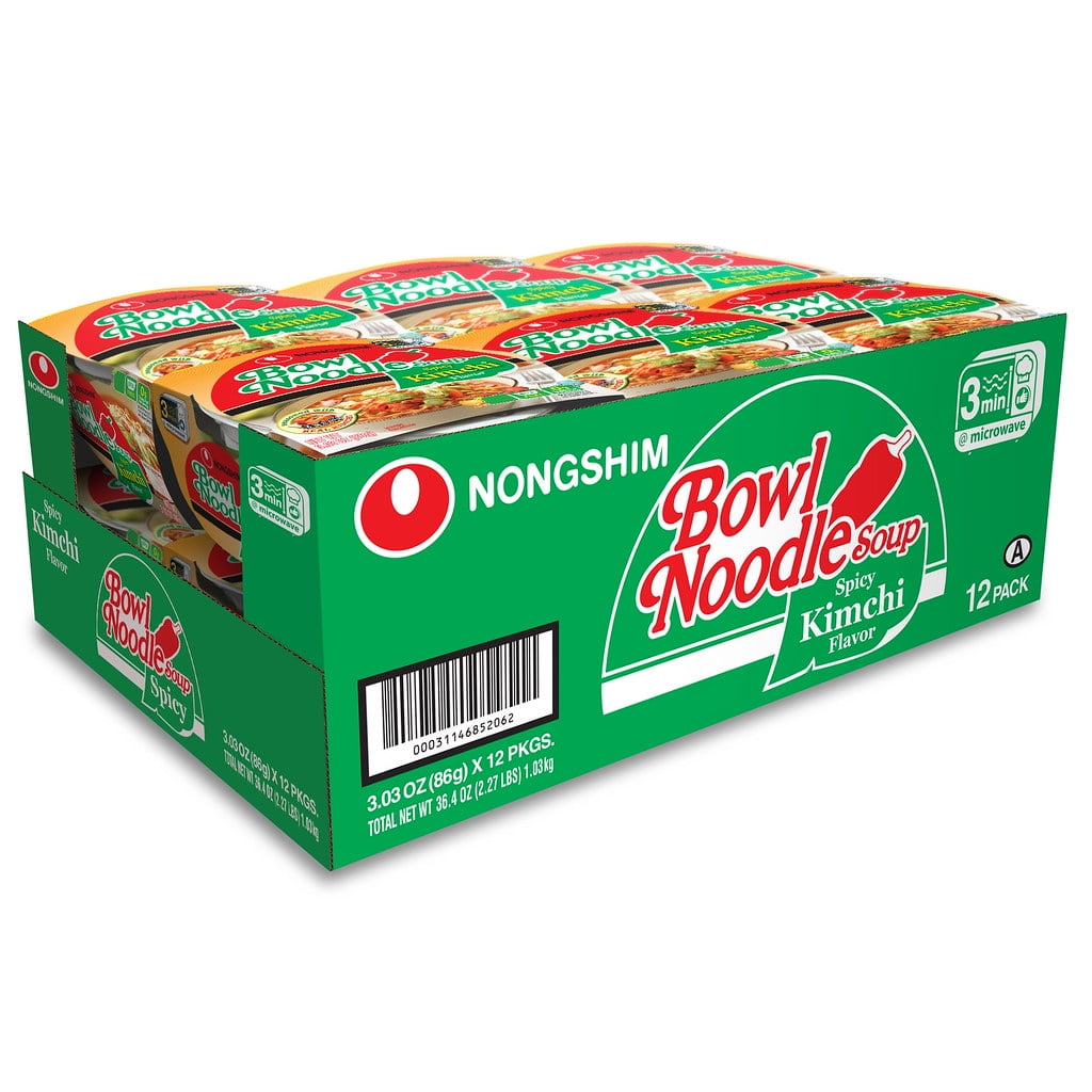 Nongshim Kimchi Ramen Bowl 3.03oz (Box of 18)