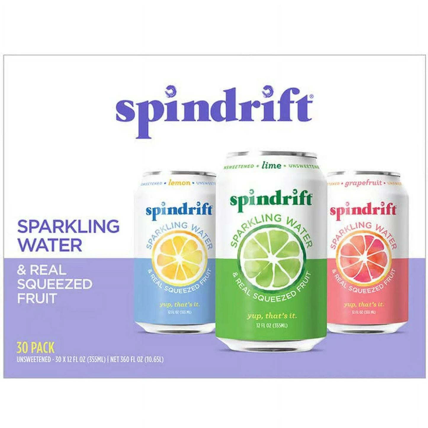 Spindrift Sparkling Water 12oz (Box of 30)