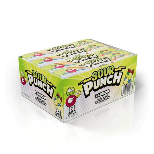 Sour Punch Straws Rainbow 2oz (Box of 24)