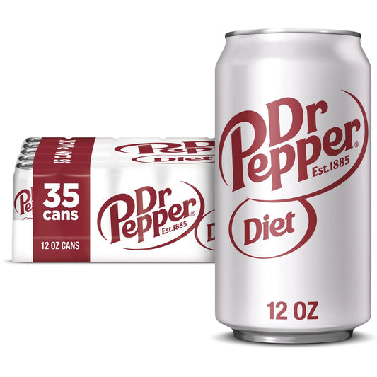 Diet Dr Pepper Soda 12oz (Box of 35)