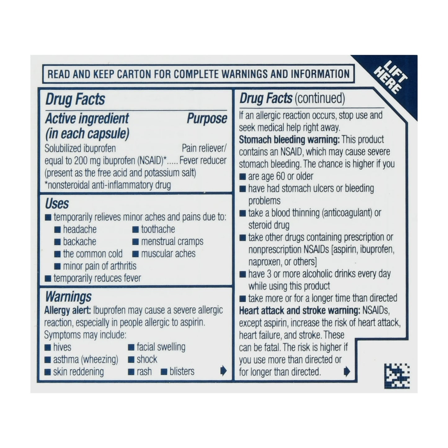Advil Liquid Gel 4ct (Pack of 15)