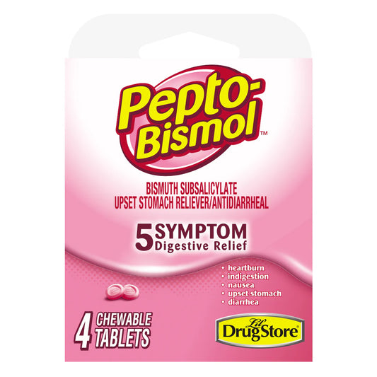 Pepto Bismol Chewable 4ct (Pack of 15)