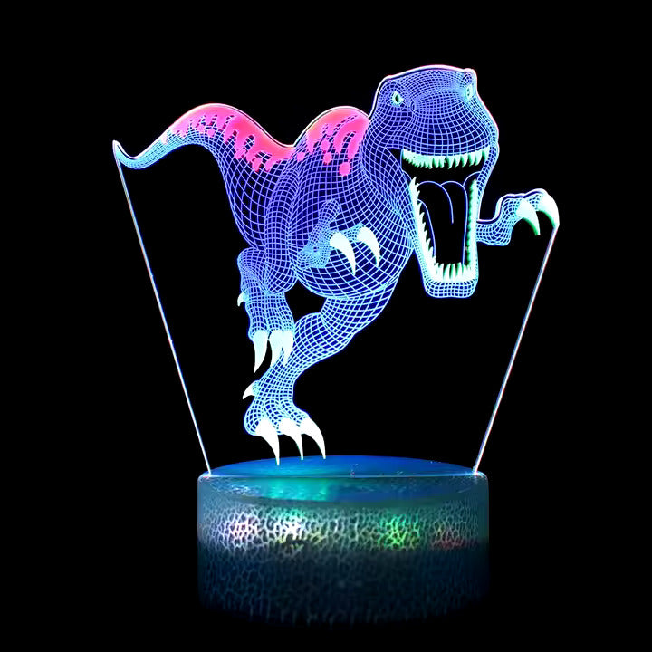 Multicolor 3D LED Dinosaur Night Light