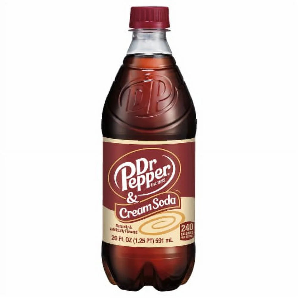 Dr Pepper Cream Soda 20oz (Pack of 24)