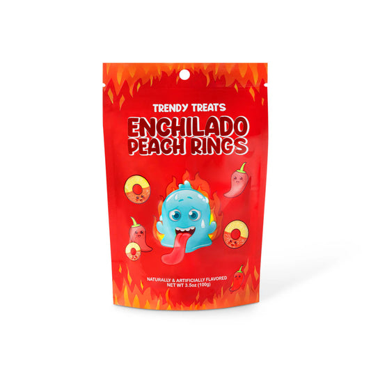 Mini Chamoy Peach Rings 3.5oz (Pack of 12)