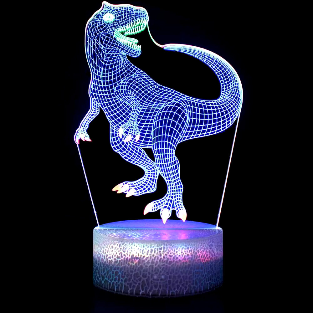 Multicolor 3D LED Dinosaur Night Light