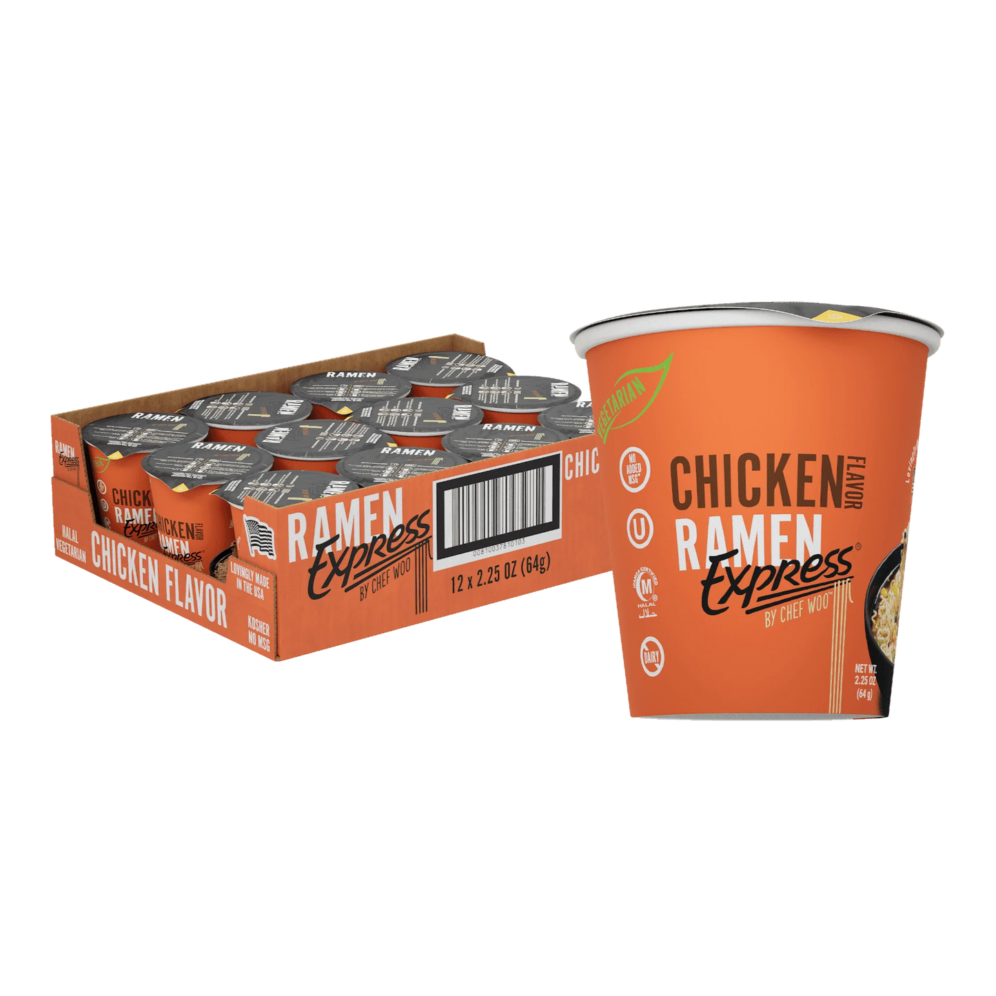 Chef Woo's Vegetarian Chicken Ramen (Pack of 24)