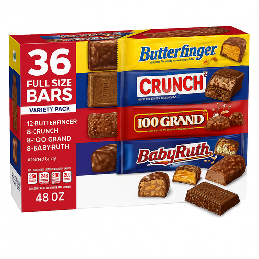 Assorted Candy Bar Variety (Box of 36)