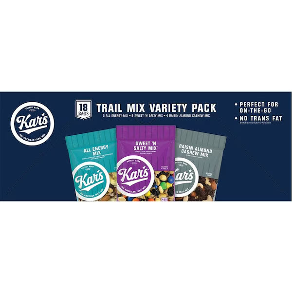 Kar's Trail Mix Variety 3.5oz (Box of 18)