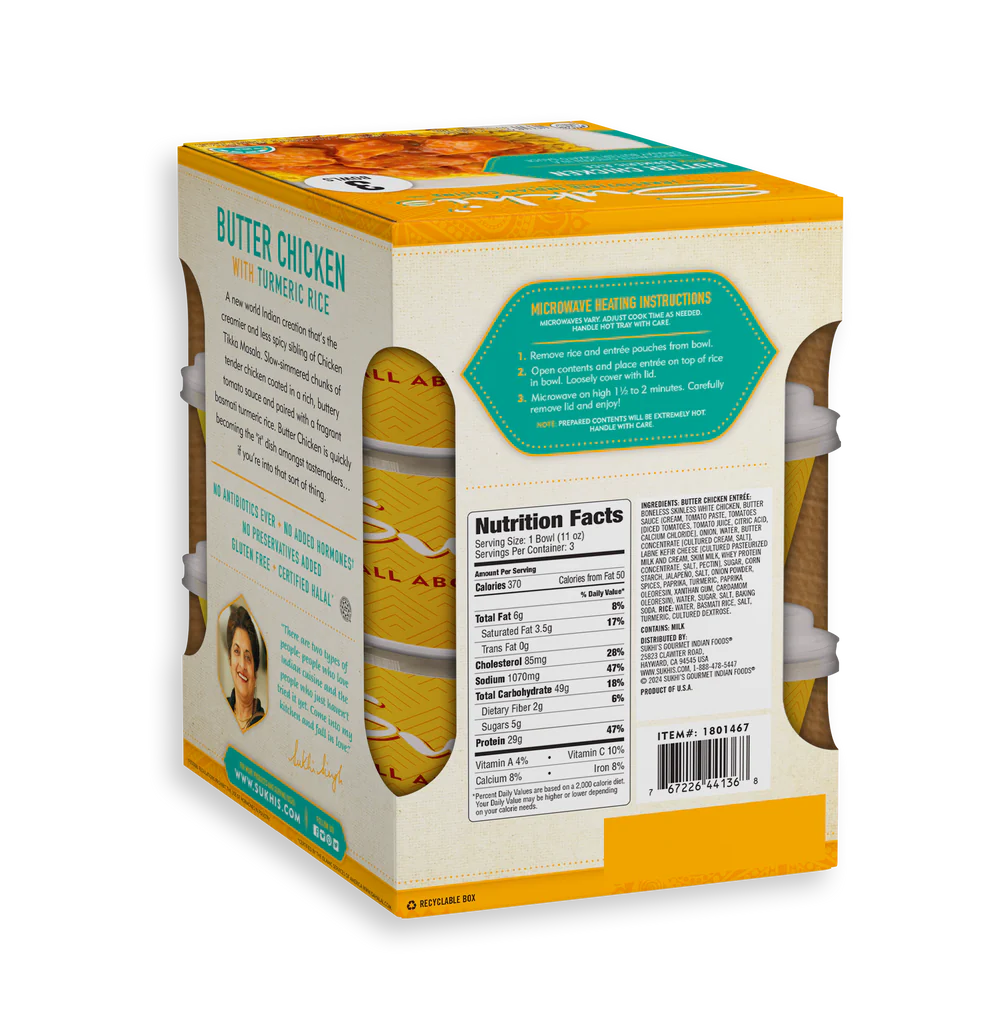 Sukhi's Butter Chicken Bowl (Box of 3)