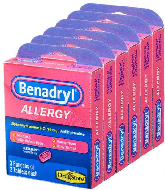 Benadryl Allergy 6ct (Pack of 12)
