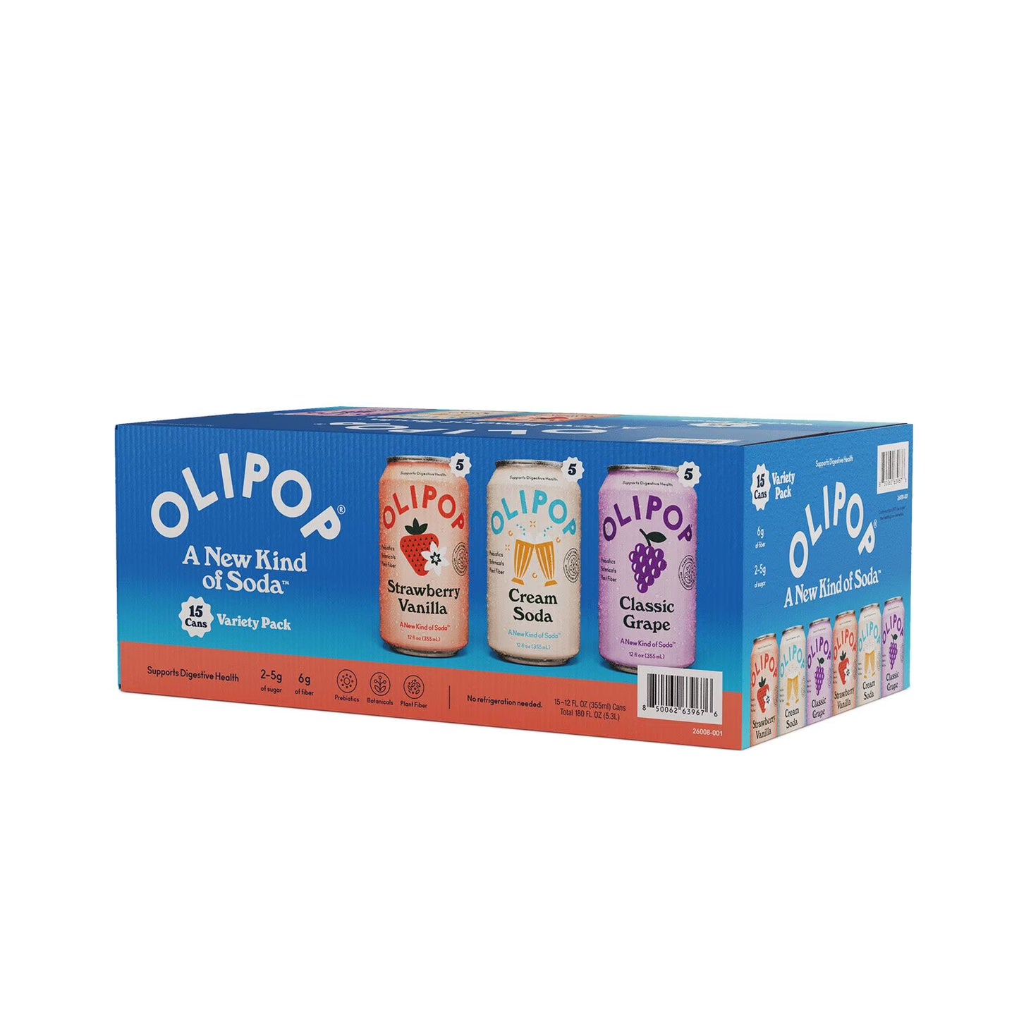 OLIPOP "New Kind of Soda" 12oz (Box of 15)