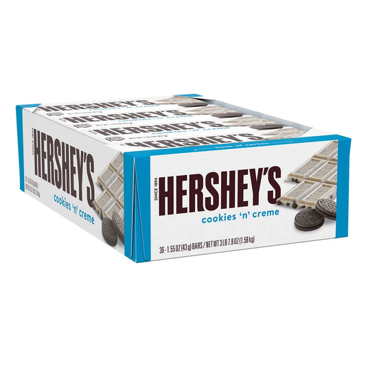 HERSHEY'S Cookies 'n' Creme Bars (Box of 36)