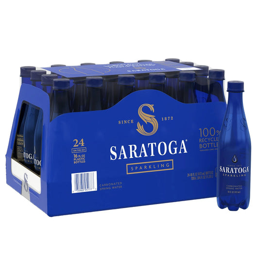 Saratoga Sparkling Spring Water 16oz (Pack of 24)