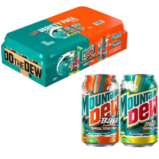 Mountain Dew Baja Blast and Cabo Citrus 12oz (Box of 28)