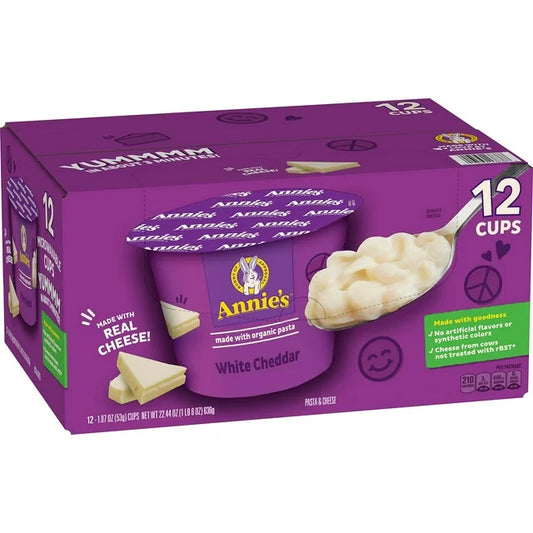 Annie's White Cheddar Mac & Cheese Cups (Box of 12)