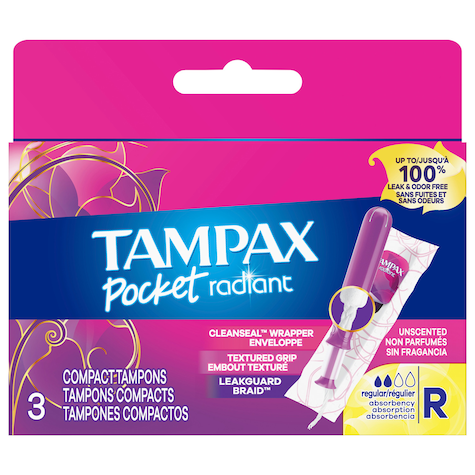 Tampax Radiant Compact Tampons 3ct