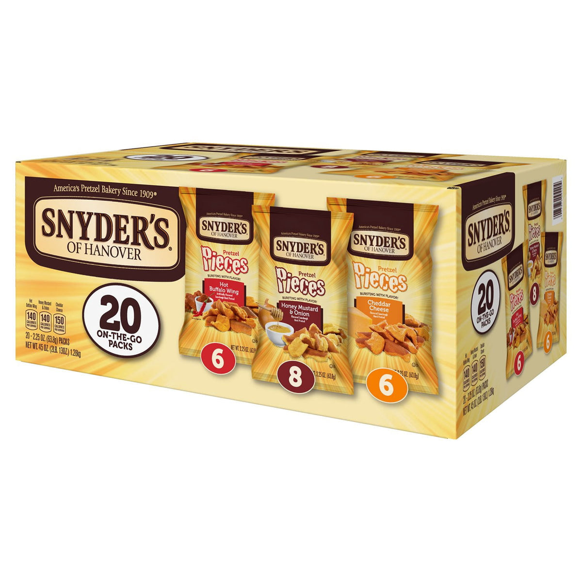 Snyder's of Hanover Variety Pack Pretzel Pieces 2.25 oz (Box of 20)