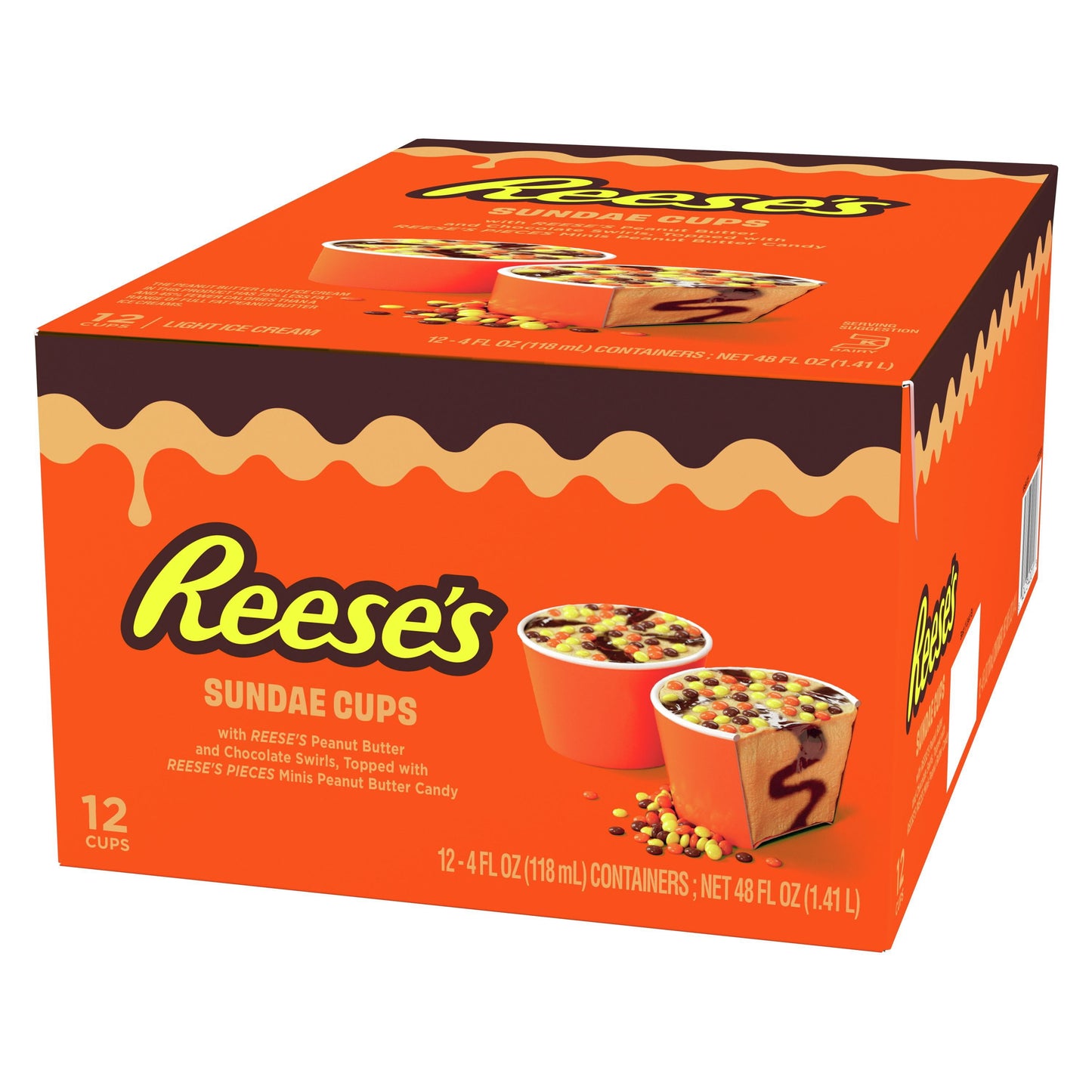 Reese's Sundae Mini Cups box, front view