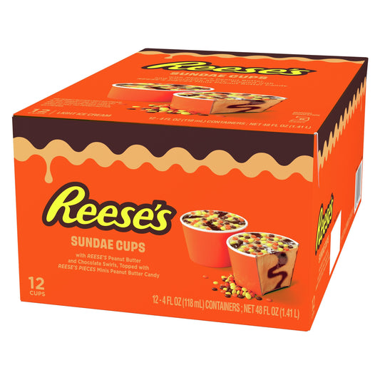 Reese's Sundae Mini Cups box, front view