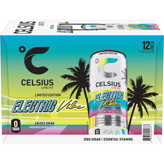 Celsius Electric Vibe Energy Drink 12oz (Box of 12)