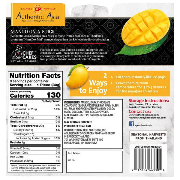 Authentic Asia Chocolate Dipped Mango (Box of 8)