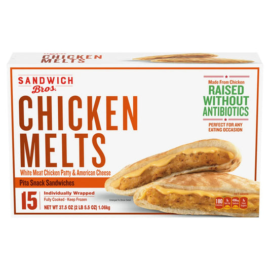 Sandwich Brothers Chicken Pita Melt 2.5oz (Box of 15)