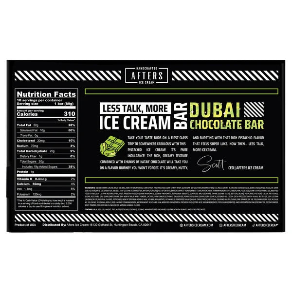 After's Dubai Chocolate Ice Cream Bar (Box of 10)